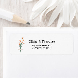 Etiqueta Linda Marca de Casamento de Vidraça Rosa