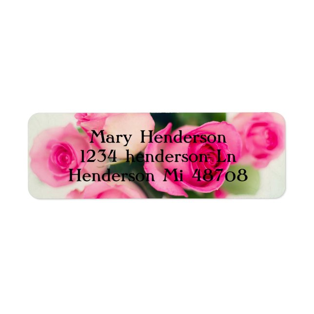 Etiqueta Lindas Rosas Rosa (Frente)