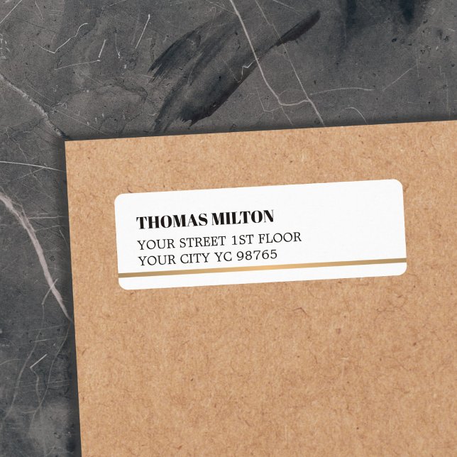 Etiqueta Linha de Cobre Simples e Elegante Elegante (Criador carregado)