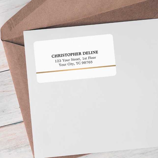 Etiqueta Linha de Cobre Simples e Elegante Moderna (Criador carregado)