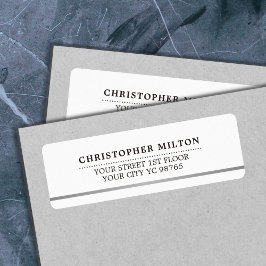 Etiqueta Linha de Prata Branca Simples e Elegante Moderna