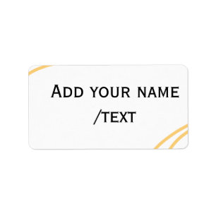 Etiqueta linhas de texto de mensagem de nome de borda espan