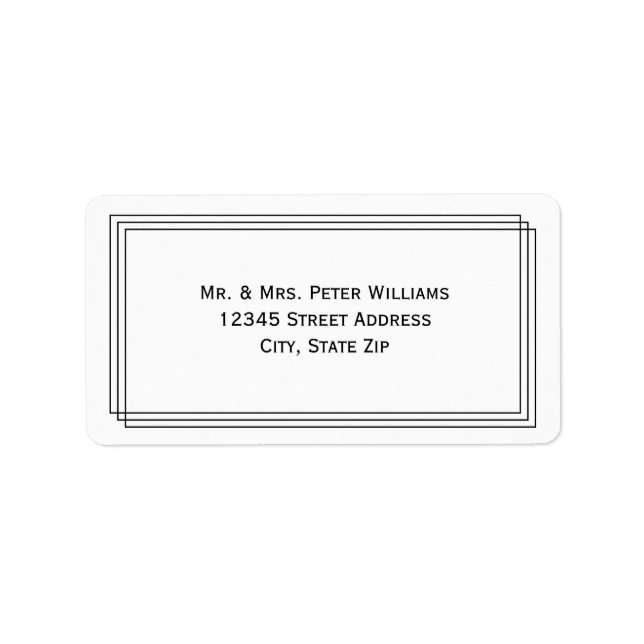 Etiqueta Linhas Geomêntricas Modernas - Rótulo de Endereço (Frente)