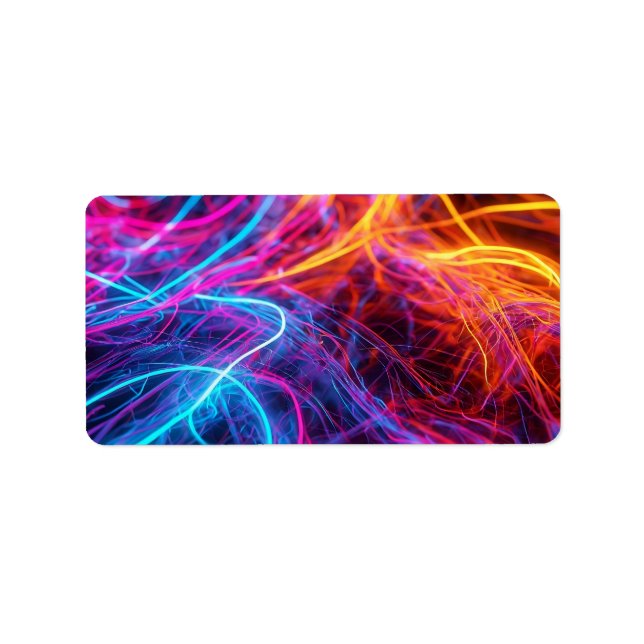 Etiqueta Linhas Neon (Frente)