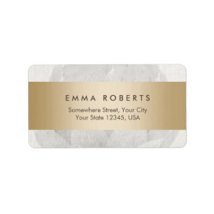 Etiqueta Linho elegante listrado Dourado do fundo de Lotus