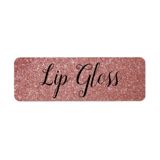 Etiqueta Lipgloss rosa Dourada