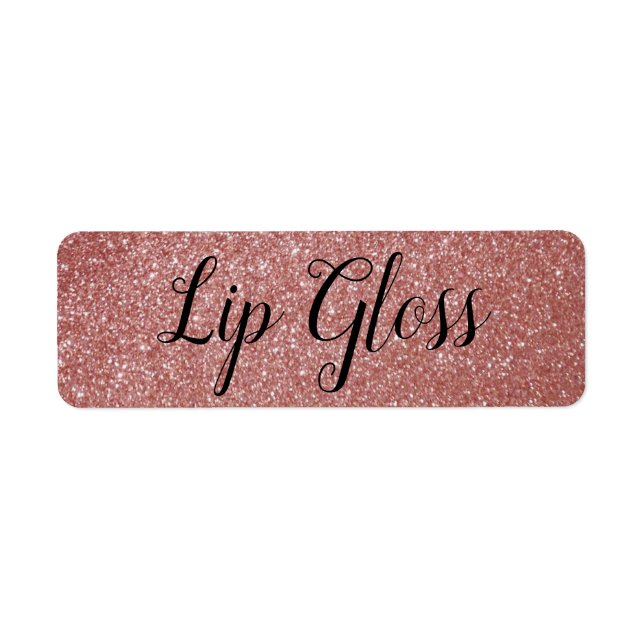 Etiqueta Lipgloss rosa Dourada (Frente)
