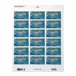 Etiqueta Lírios, 1916-1919, por Claude Monet