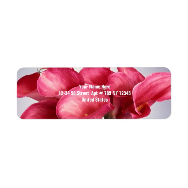 Etiqueta Lírios Calla Rosa (Frente)
