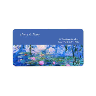 Etiqueta Lírios de água de Monet