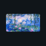 Etiqueta Lírios de água de Monet<br><div class="desc">Lírios de água de Monet. Por favor,  visite minha loja para obter design mais interessante e mais opções de cores. => zazzle.com/iwheels*</div>