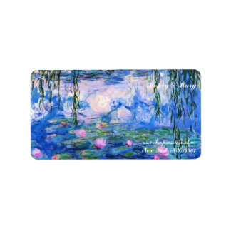 Etiqueta Lírios de água de Monet