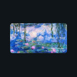 Etiqueta Lírios de água de Monet<br><div class="desc">Lírios de água de Monet. Por favor,  visite minha loja para obter design mais interessante e mais opções de cores. => zazzle.com/iwheels*</div>