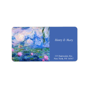 Etiqueta Lírios de água de Monet