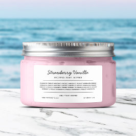 Etiqueta Lista de Ingredientes de Linhas de Script de Cor P