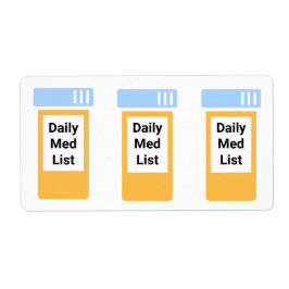 Etiqueta Lista de Medicamentos - Emergência PRN Diária