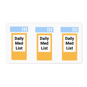 Etiqueta Lista de Medicamentos - Emergência PRN Diária