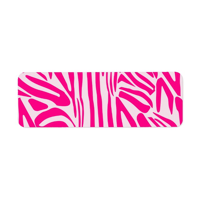 Etiqueta Listras de zebra rosa (Frente)