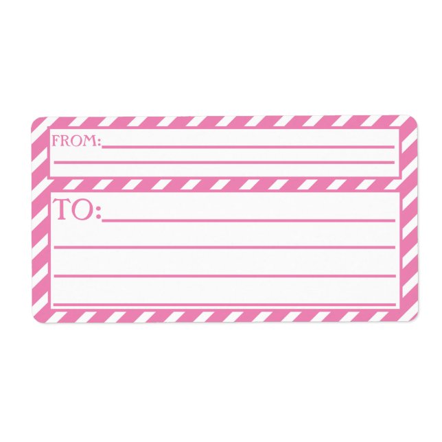 Etiqueta Listras Rosa Chiclete (Frente)