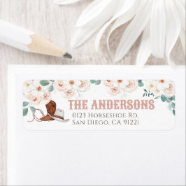 Etiqueta Little Cowgirl Western Floral Girl Return Address