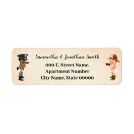 Etiqueta Little Recruit Baby Shower Return Address Label