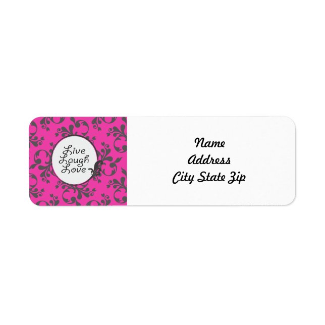 Etiqueta Live Laugh Love (Frente)