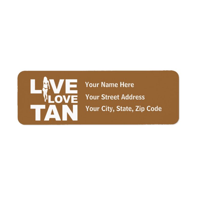 Etiqueta Live Love Tan (Frente)