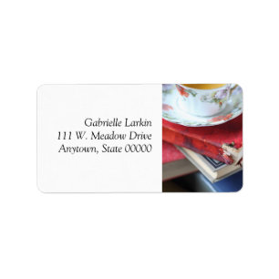 Etiqueta Livros antigos com chá