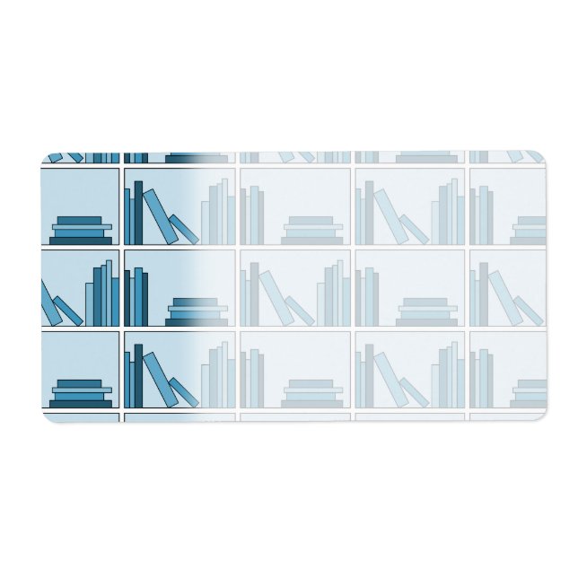 Etiqueta Livros Azuis na Shelf. (Frente)