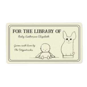 Etiqueta Livros de Chás de fraldas Vintage para o Baby Book