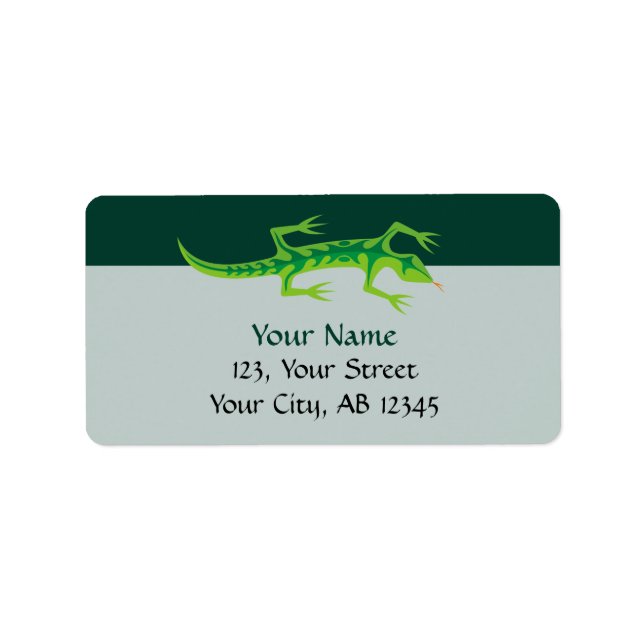 Etiqueta Lizard Green (Frente)
