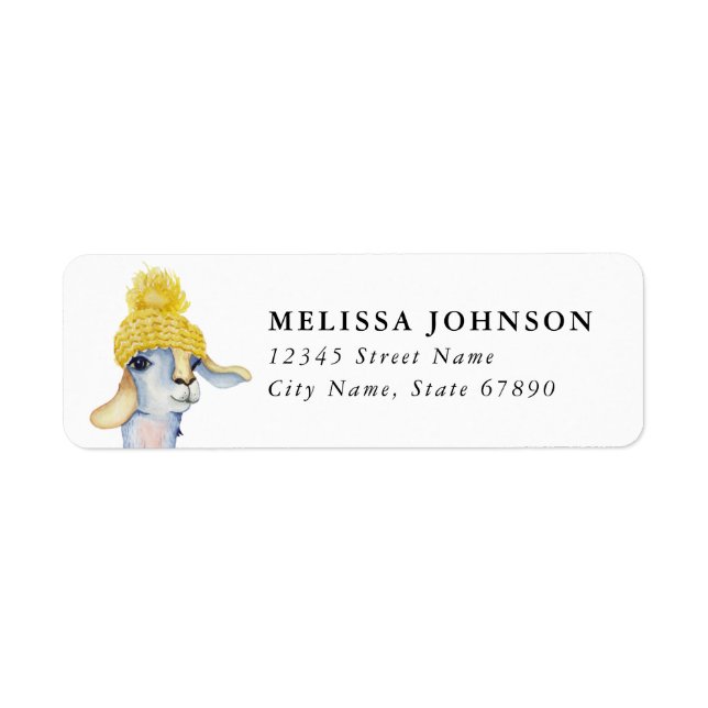 Etiqueta Llama Return Address Label (Frente)
