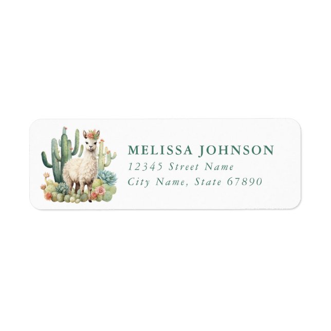 Etiqueta Llama Return Address Label (Frente)