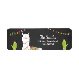 Etiqueta Llama Return Address Labs Fiesta Alpaca Mexicano