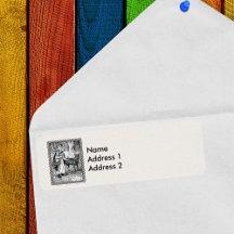 Lobo de Capuchos Vermelho com Moldura na Floresta 