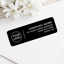 Etiqueta Logotipo 4 linhas de texto Black Business Return a