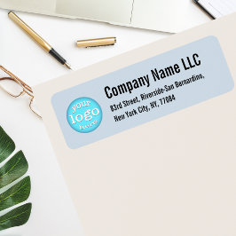 Etiqueta Logotipo comercial da empresa Dusty Blue Return En