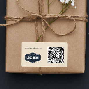 Etiqueta Logotipo da sua empresa Código QR ID do produto