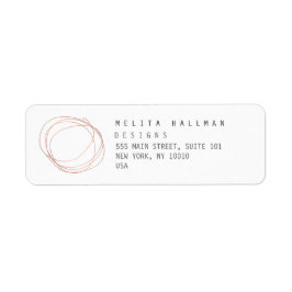 Etiqueta Logotipo de caractere mínimo do designer em Rosa D