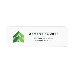 Etiqueta Logotipo de Casa Abstrata Moderna Corretor Imobili