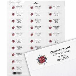 Etiqueta Logotipo de empresa personalizado e endereço de de