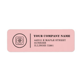 Etiqueta Logotipo de Endereço de Marca Comercial Personaliz