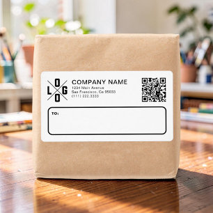 Etiqueta Logotipo de Envio Comercial Personalizado & Código