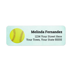 Etiqueta Logotipo de Esportes de Softball Girls