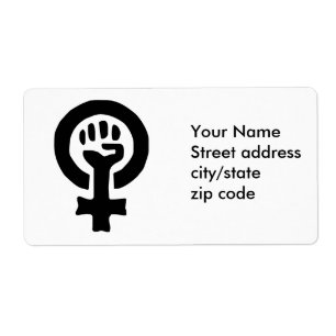 Etiqueta Logotipo de símbolo feminista
