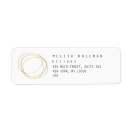 Etiqueta Logotipo Dourado do Designer Mínimo e Moderno