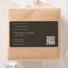 Etiqueta Logotipo elegante Código QR minimalista minimalist