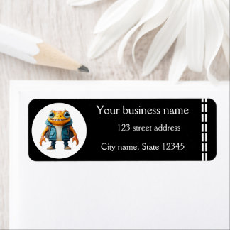 Etiqueta logotipo empresarial personalizado empresa preta