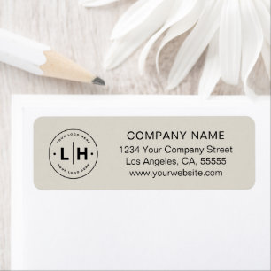 Etiqueta Logotipo Empresarial Personalizado Endereço de Dev