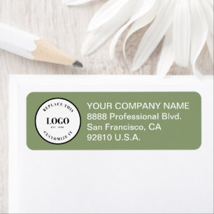 Etiqueta Logotipo empresarial personalizado verde corporati